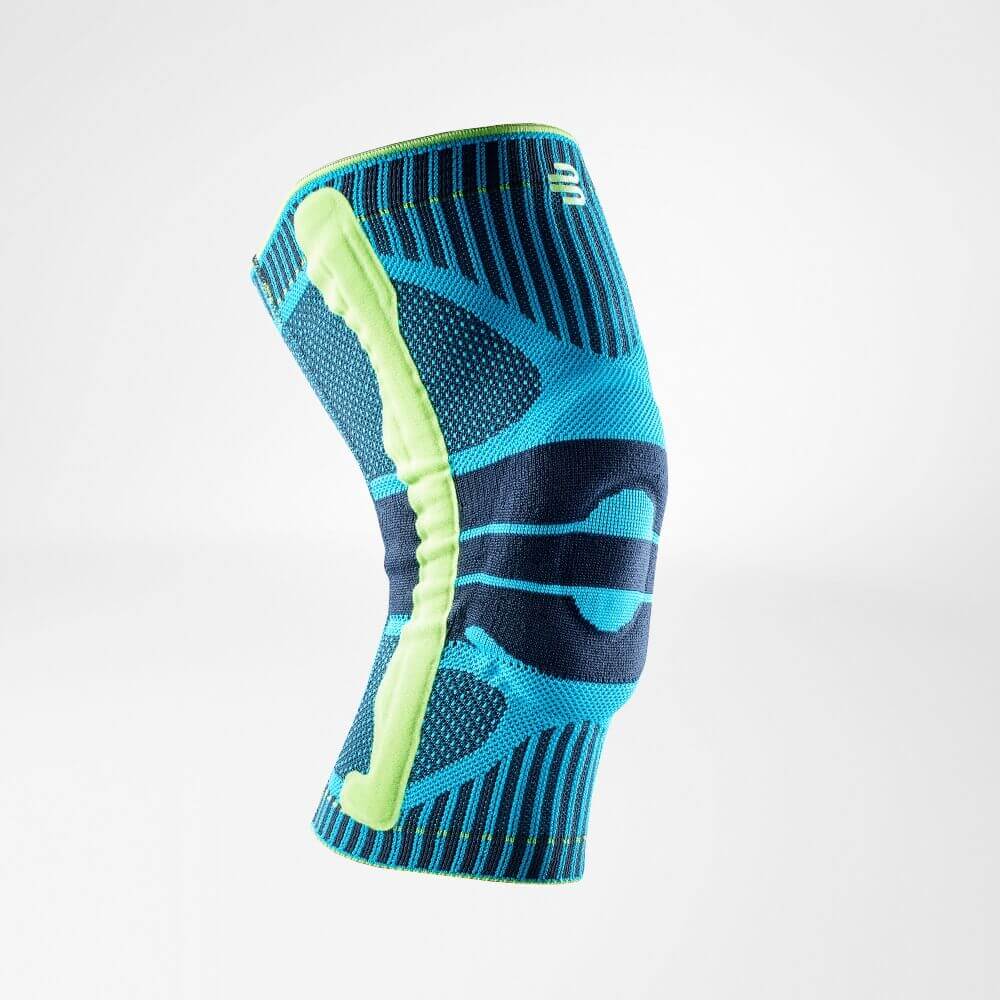 Produktbild der Bauerfeind Sports Knee Support Kniebandage in der Farbe rivera