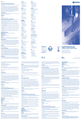 Instructions for use - ErgoPad ID:Zehentrenner