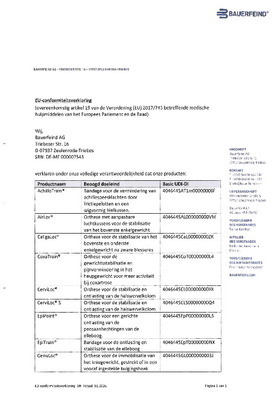 Conformiteitsverklaring - Orthopedie