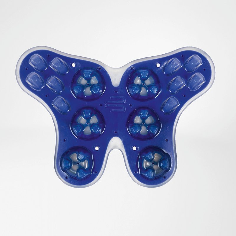 Detail van Bauerfeind LumboTrain rugbrace met ondersteunende productstructuur.