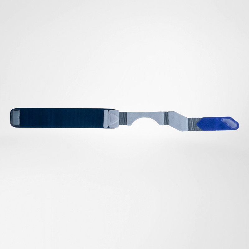 Tweedelig bandsysteem van Bauerfeind ManuTrain polsbrace voor extra stabilisatie.