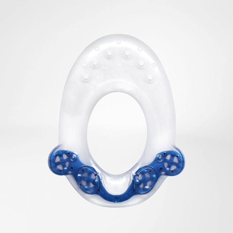 Omega+ pelotte van de Bauerfeind GenuTrain kniebrace voor massage en knieondersteuning.
