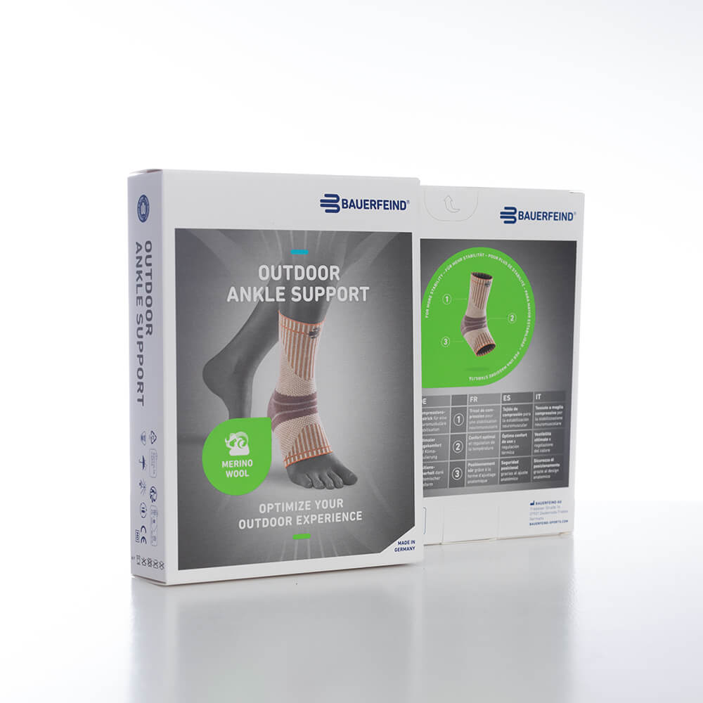 Outdoor enkelsteun met merinowol voor verbeterde stabiliteit en comfort tijdens wandelen en sporten
