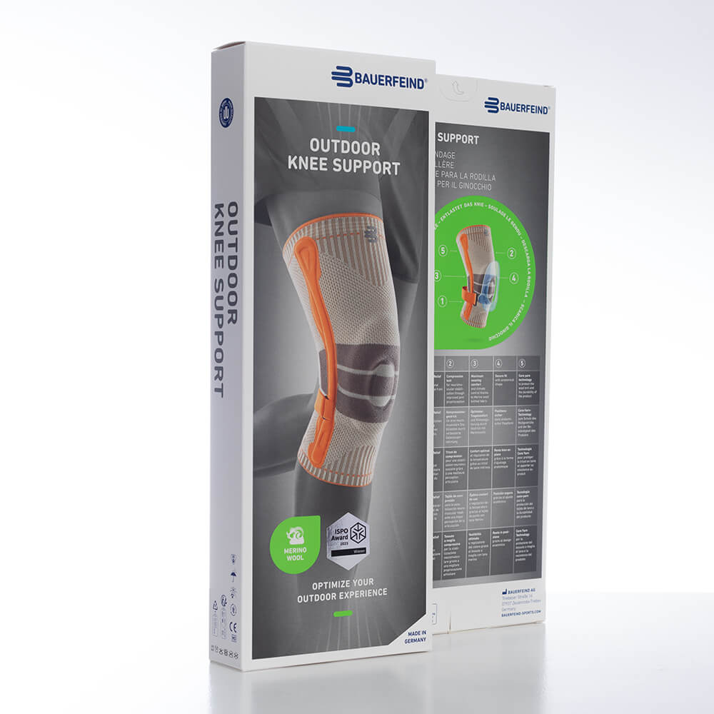 Verpakking van de outdoor kniebeschermer voor sportieve activiteiten
